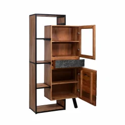 Made in Meubles Vitrine en bois d'acacia Ernest