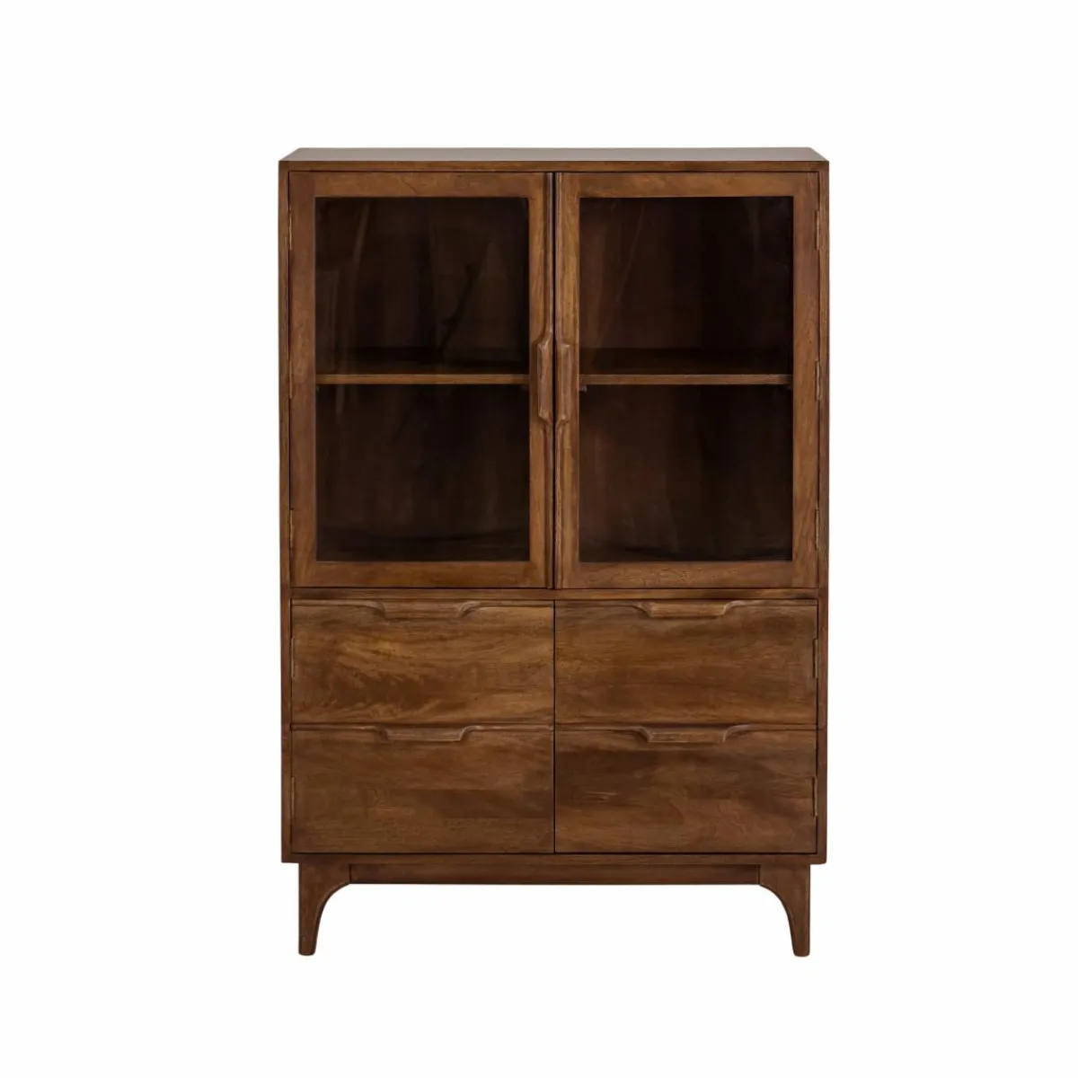 Made in Meubles Vitrine en bois de manguier Remick