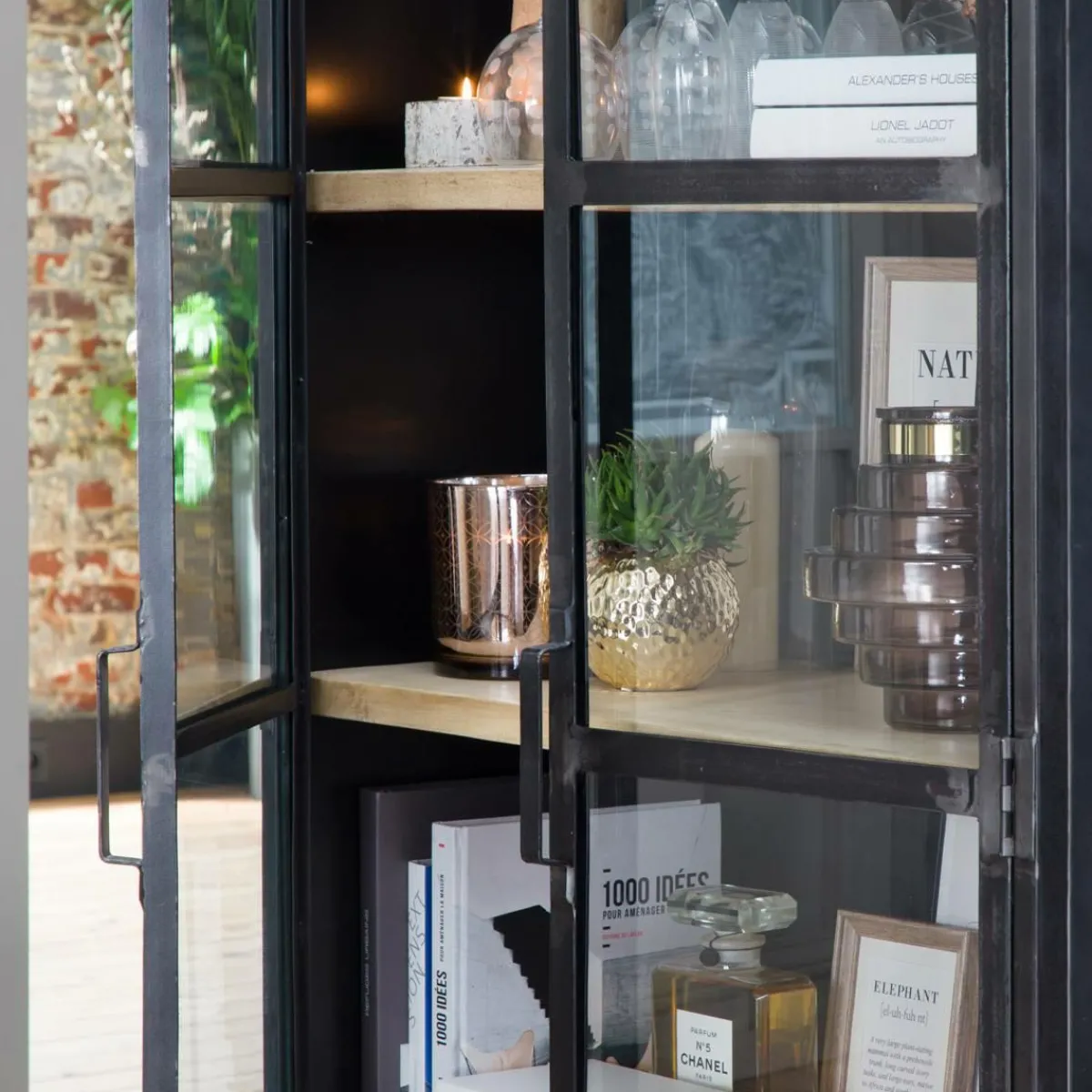Made in Meubles Vitrine haute en métal Locker